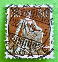 Nr.110 Sitzende Helvetia mit Schwert GESTEMPELT   