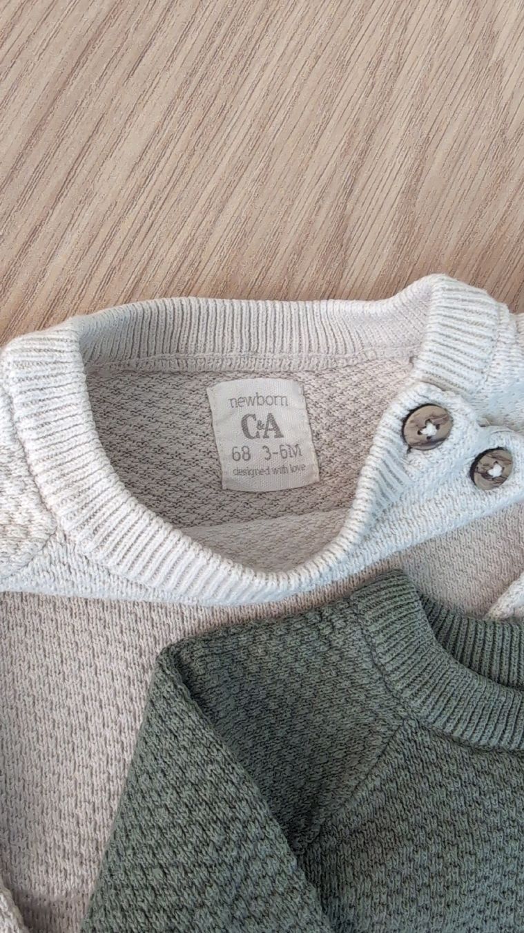 C&A Pullover & Sweatshirts: 2 Pullover C&A Grösse 68 grün und beige – Gebraucht aus Zürich von albalm 2
