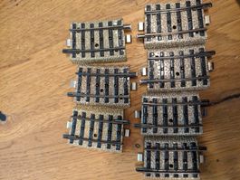 7x Märklin Anschlussgleis gebogen