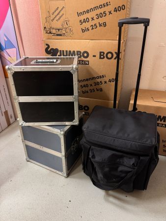 Vinyl Case Trolly Record Bag + 2 Stk. HardCase