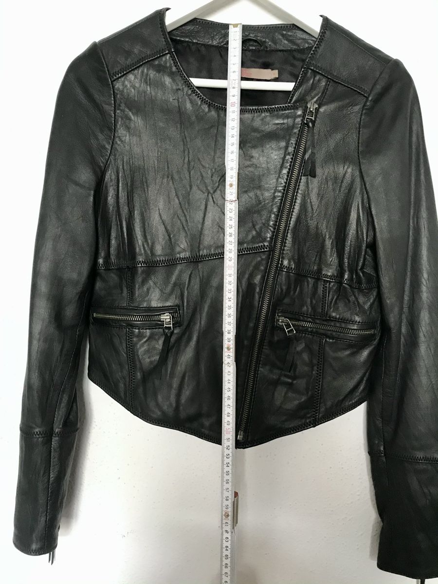 Giacche: Leichte, schwarze Lederjacke von Saint Tropez – Usato da Rüti ZH venduto da Amy_M 5