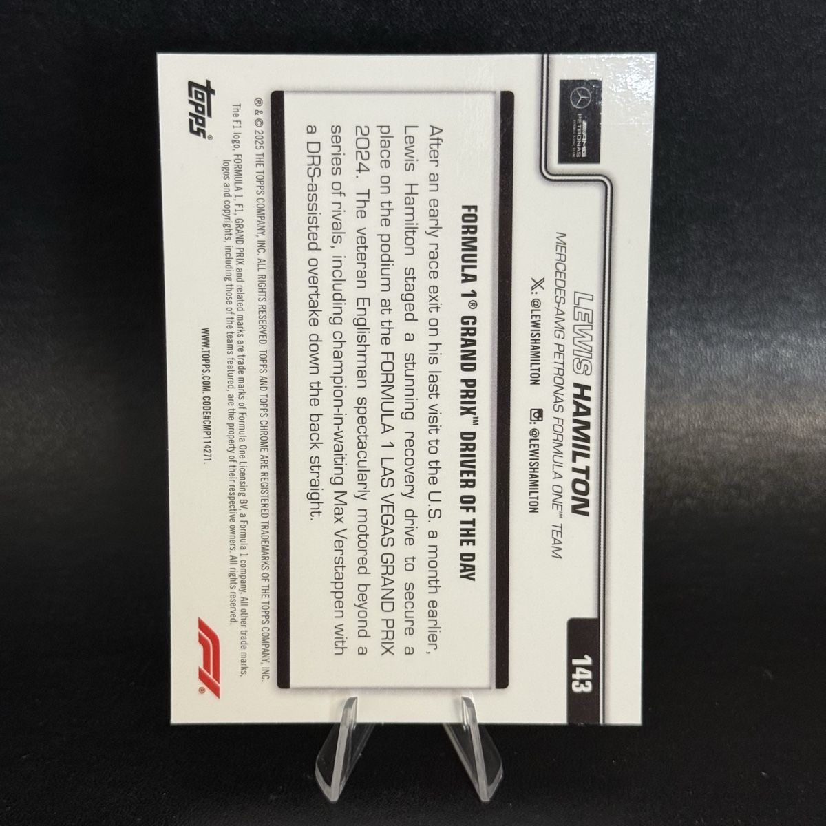 Topps Carte collezionabili: Topps Lewis Hamilton 066/199 – Usato da Rickenbach LU venduto da pokeblubi 1