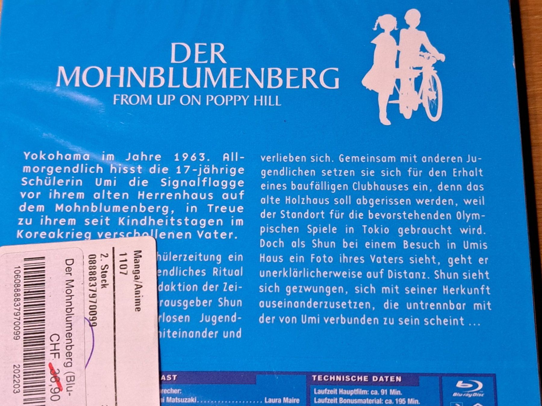 Tous les DVDs: Blu-ray Der Mohnblumenberg, Studio ghibli, Goro Miyazaki – Neuf avec emballage d'origine à Unterseen par Kanica 3