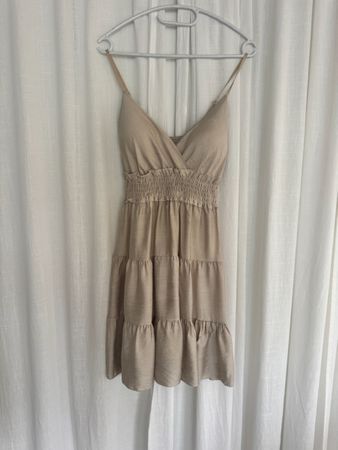 Kleid beige Trägerkleid Grösse M