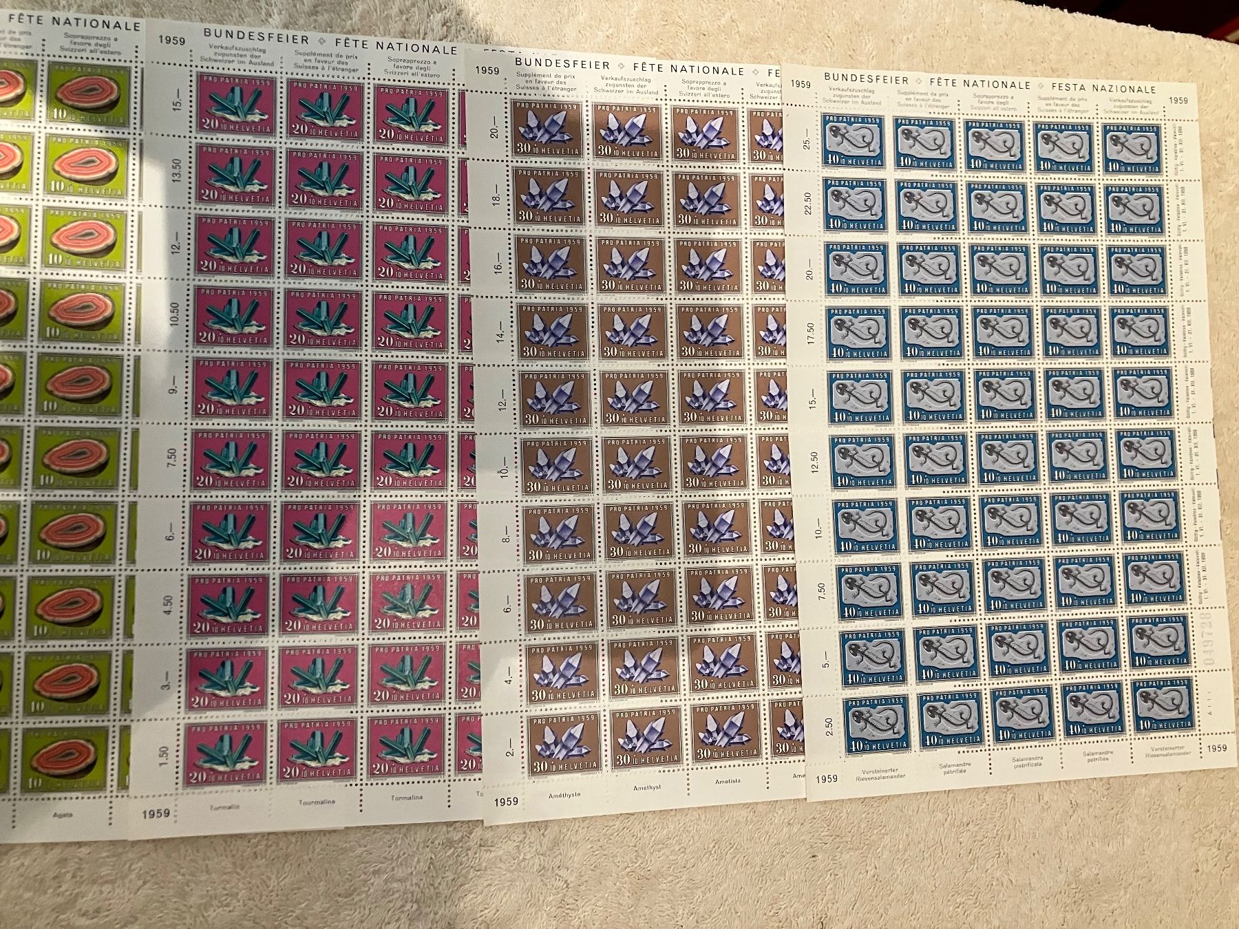 Tous les timbres: Bogenserie Pro Patria 1959 postfrisch ** – D'occasion à Baar par Ramona10 2