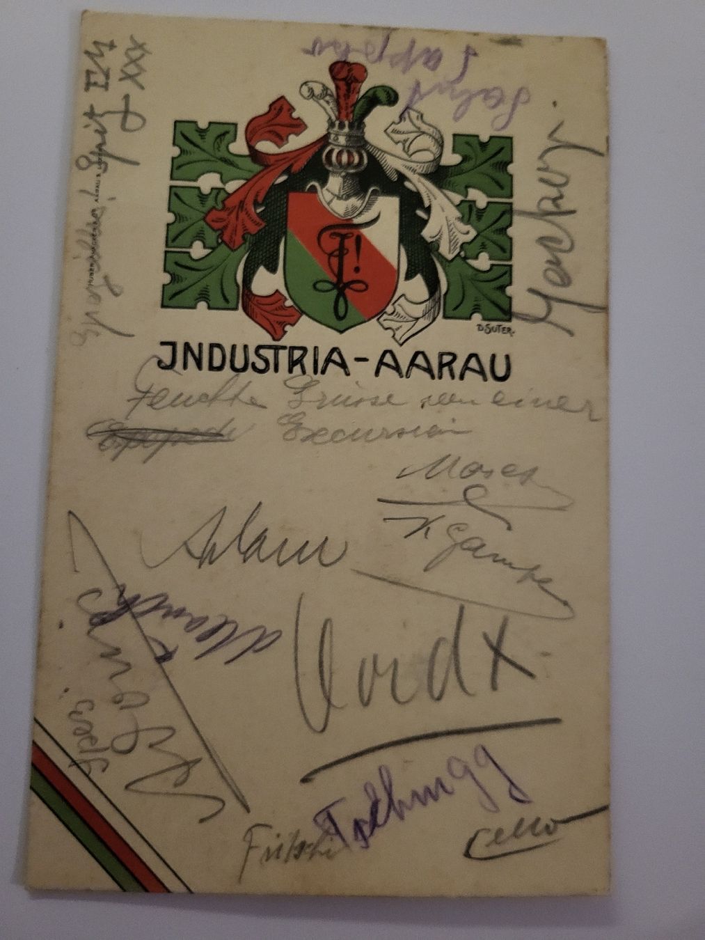 Cartoline postali: Alte Ansichtskarte Industria Aarau Studenten R26 – Usato da nunningen venduto da mic_88k2