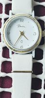 Damenuhr  Quartz weiss Lederarmband 3ATM