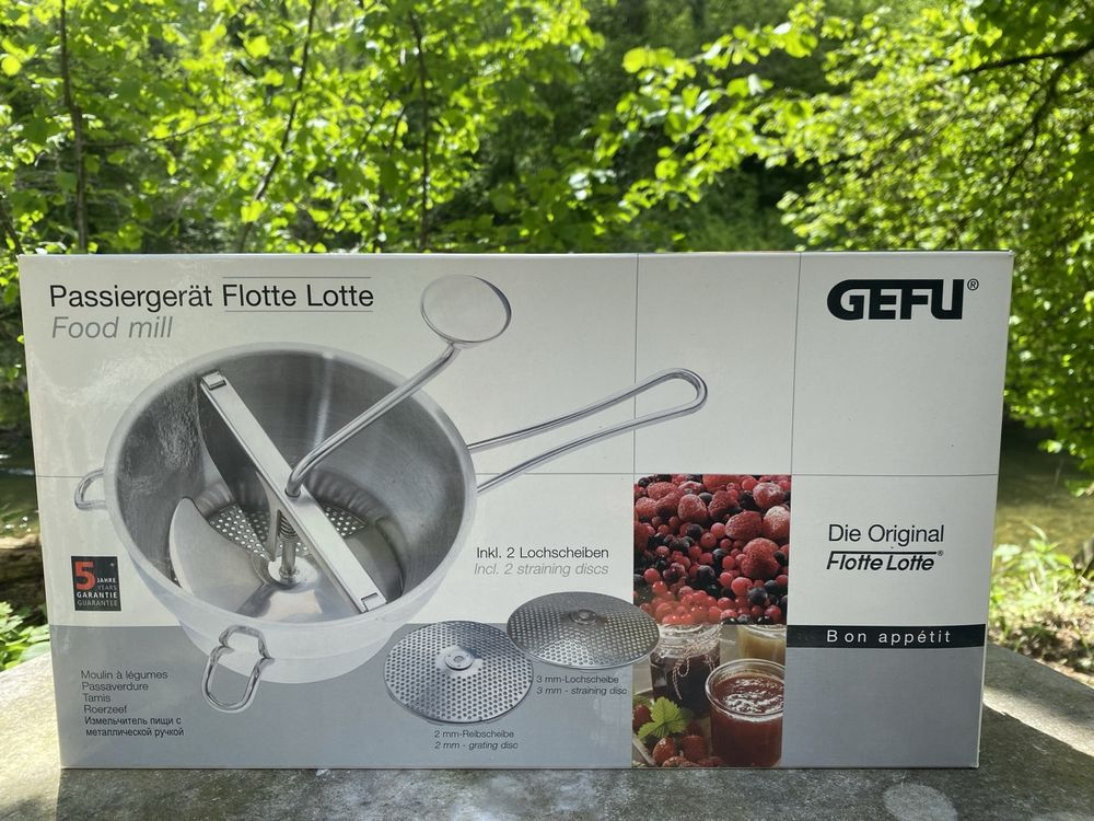 Gefu FLOTE LOTTE - Moulin à légumes avec 3 disques