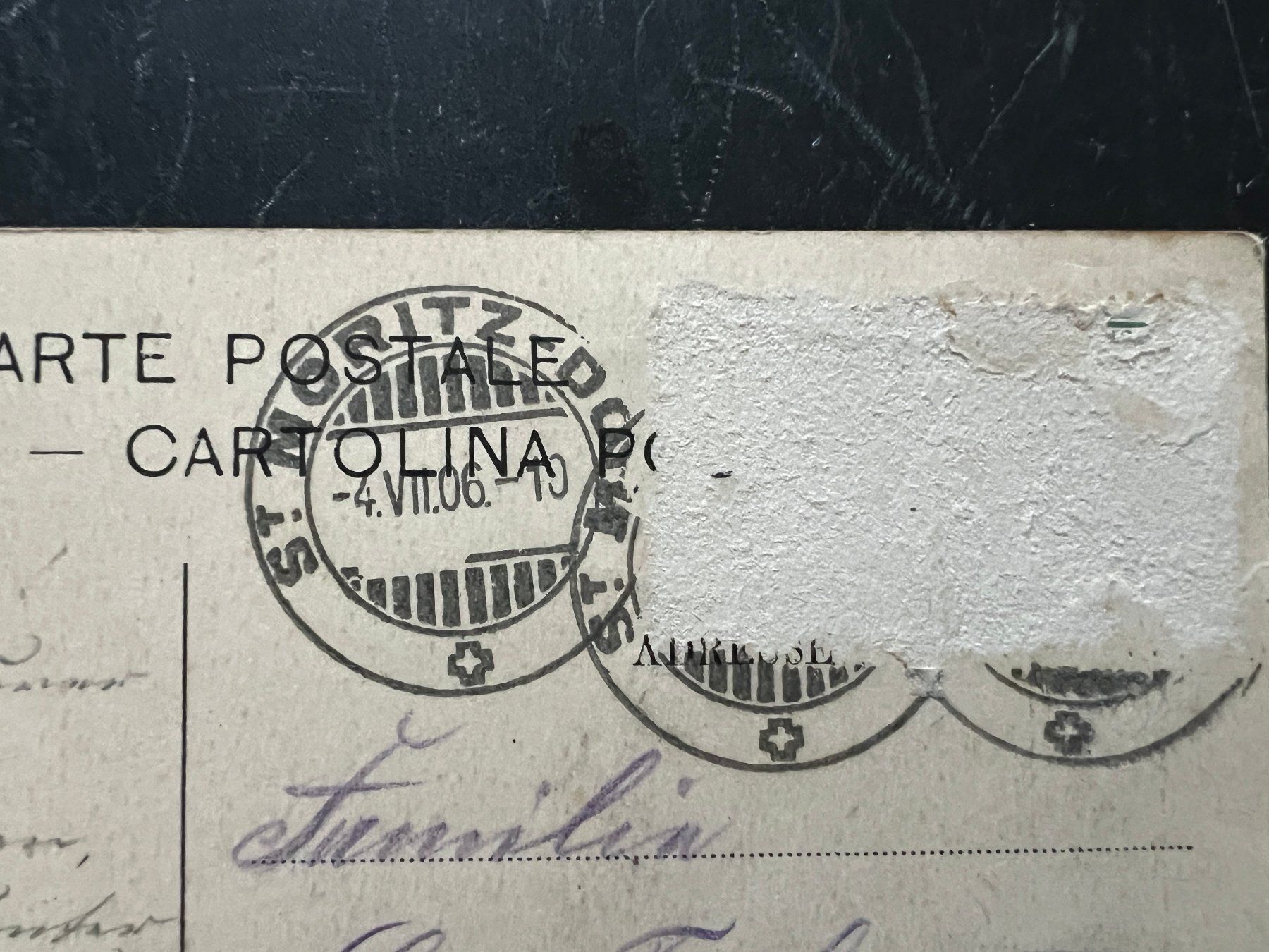 Ansichtskarten: AK 1906 St. Moritz uralt     (G1069) – Gebraucht aus Hinwil von Sidi4 1