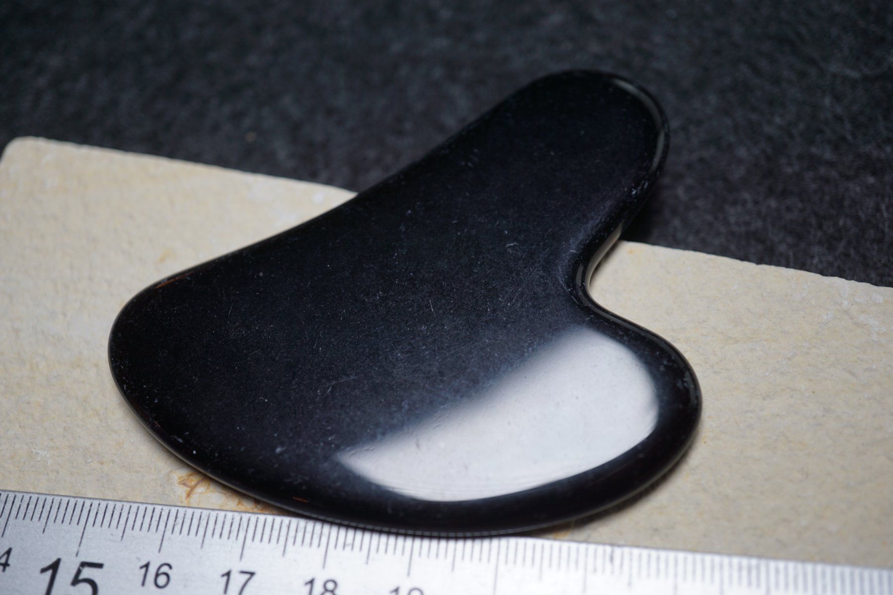 Minerali & Pietre curative: Gua Sha Massage-Stein Obsidian inkl porto – Nuovo e nell'imballaggio originale da Eschenbach SG venduto da topstone 5