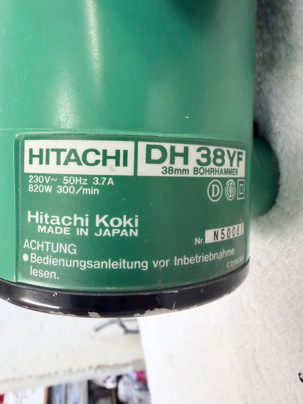 Hitachi Trapani: Hitachi Abbruchhammer DH38YV – Difettoso da Sevelen venduto da Tschitschi 5
