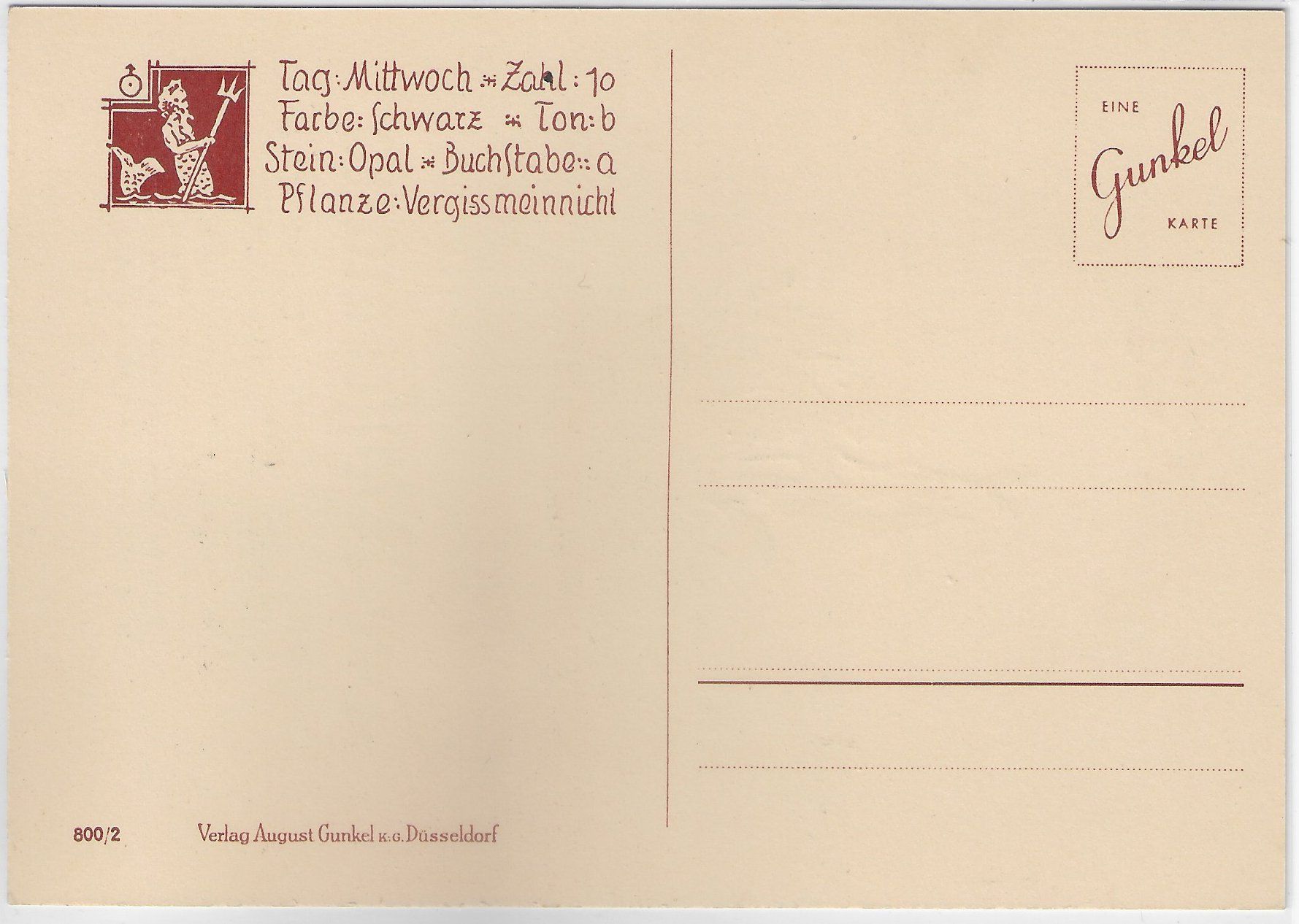 Cartoline postali: Horoskop - Der Wassermann - Scherenschnitt – Usato da Ettingen venduto da Kartenplanet 1