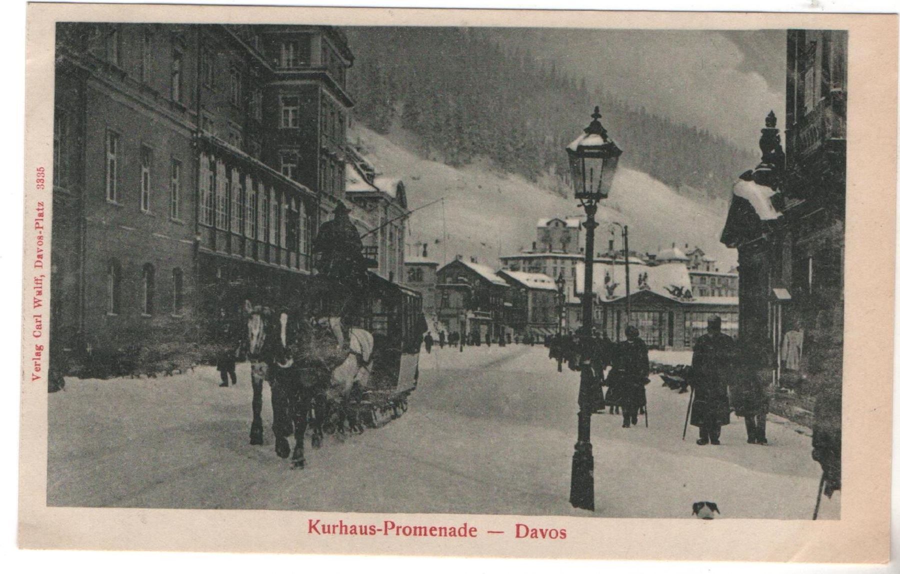 Ansichtskarten: DAVOS Kurhaus, Pferde-Schlitten-Post – Neu (gemäss Beschreibung) aus Jona von philajona