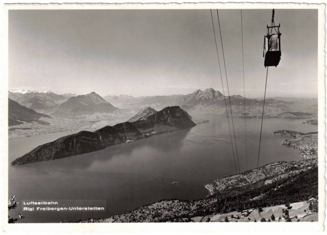 Cartoline postali: Rigi - Luftseilbahn Freibergen-Unterstetten – Usato da Binningen venduto da Mountainrider