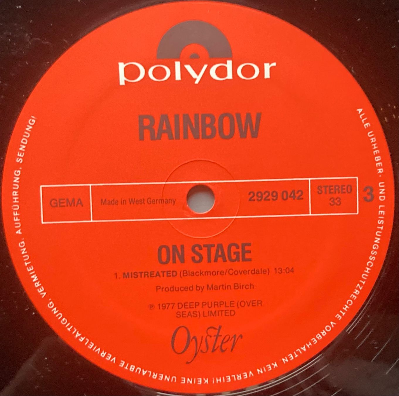 Schallplatten: RAINBOW - ON STAGE – Gebraucht aus Poliez-Pittet von Newtown-Records 5