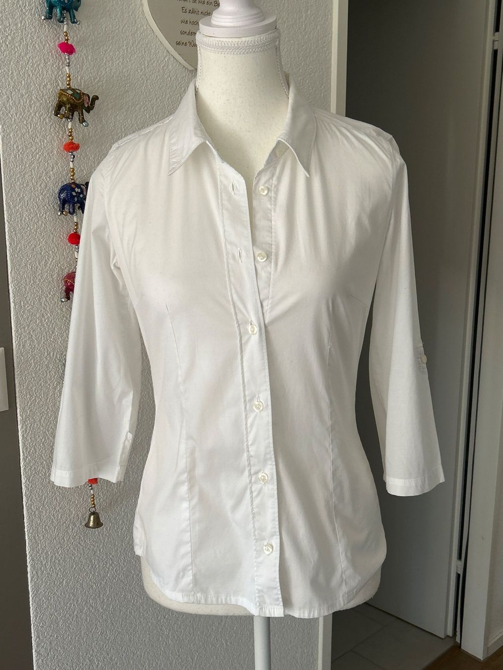 Camicette: 3/4 Arm Bluse Damen weiss – Usato da Brunnen venduto da Nala2929 3