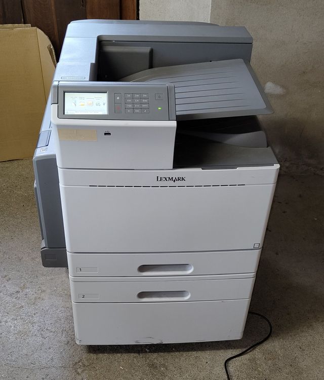 Lexmark C950de (inkl. Zusatzschacht/Unterbau) auf Rädern (Gebraucht) in ...