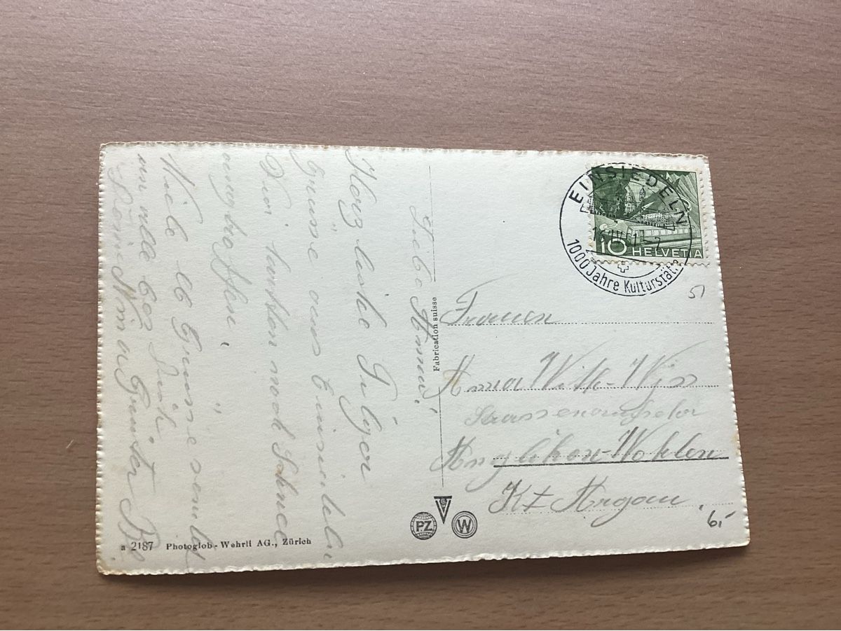 Cartoline postali: AK Maria Einsiedeln – Usato da Wassen UR venduto da SABDOM 1