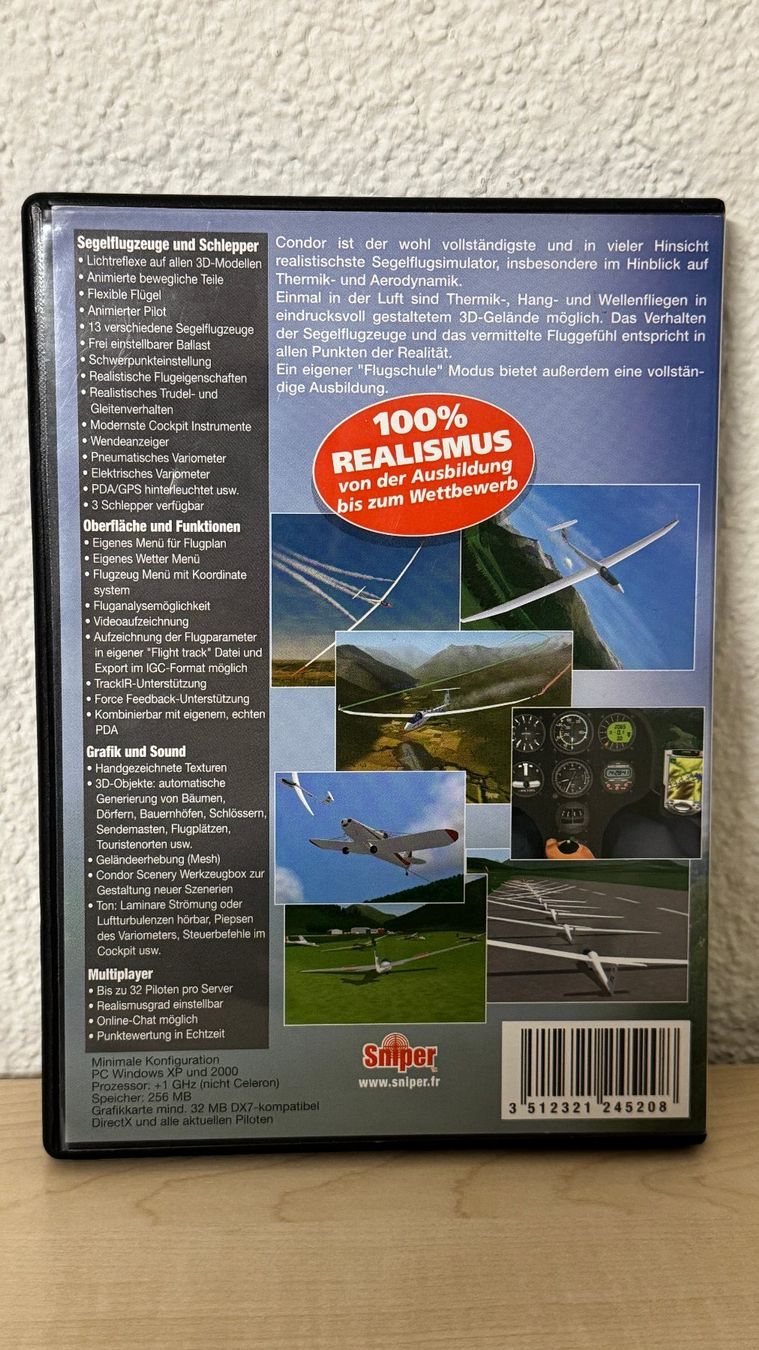 Spiele: Condor Segelflugsimulator – Gebraucht aus Attinghausen von Gitschenblick 1