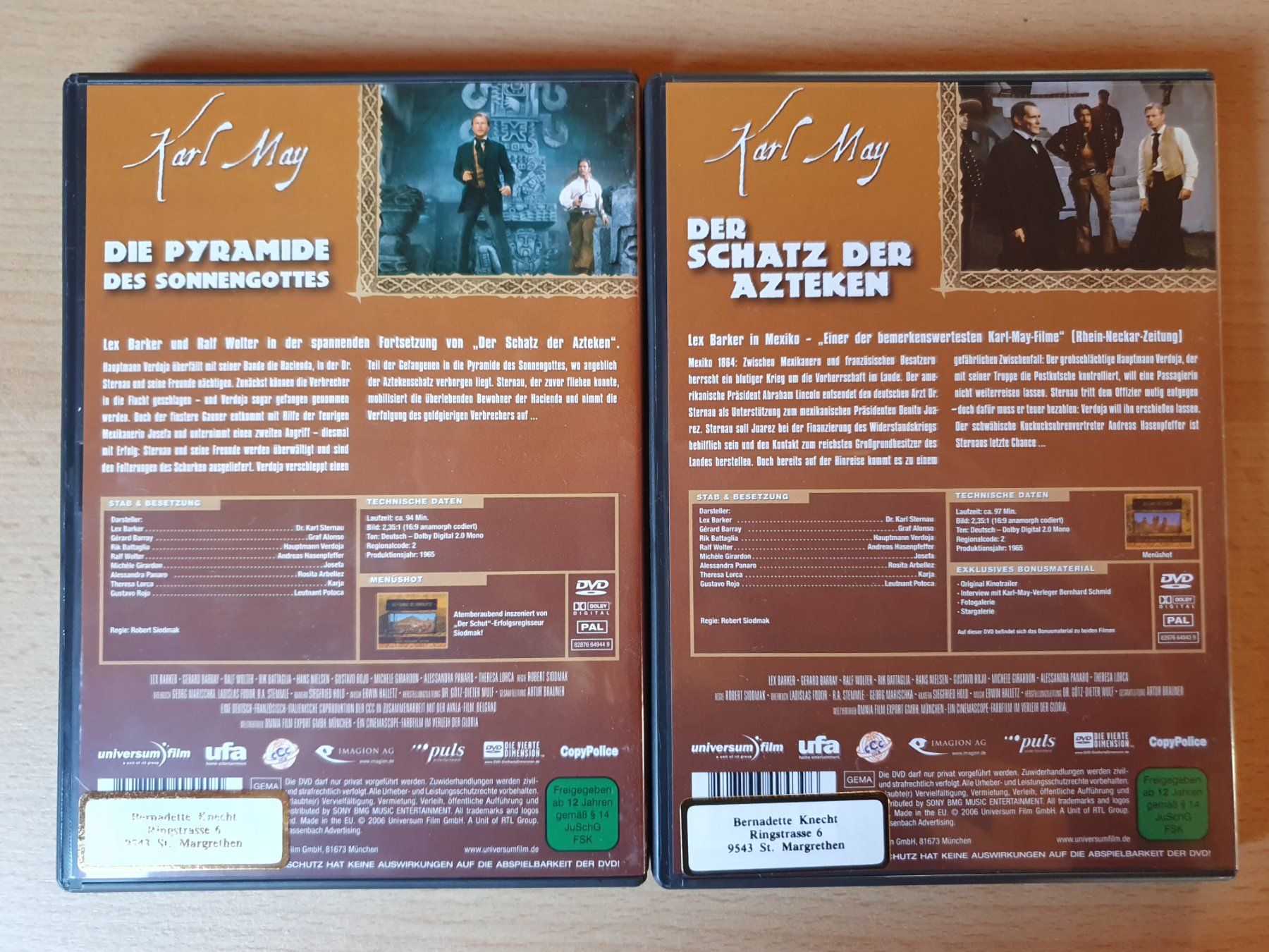 Alle DVDs: DVD Karl May Edition 3 - Mexiko Box – Gebraucht aus St. Margarethen TG von Schachmatt 4