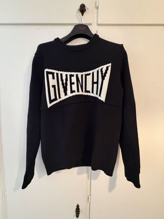 Maglione Givenchy nero con logo, taglia M, unisex, autunno/i