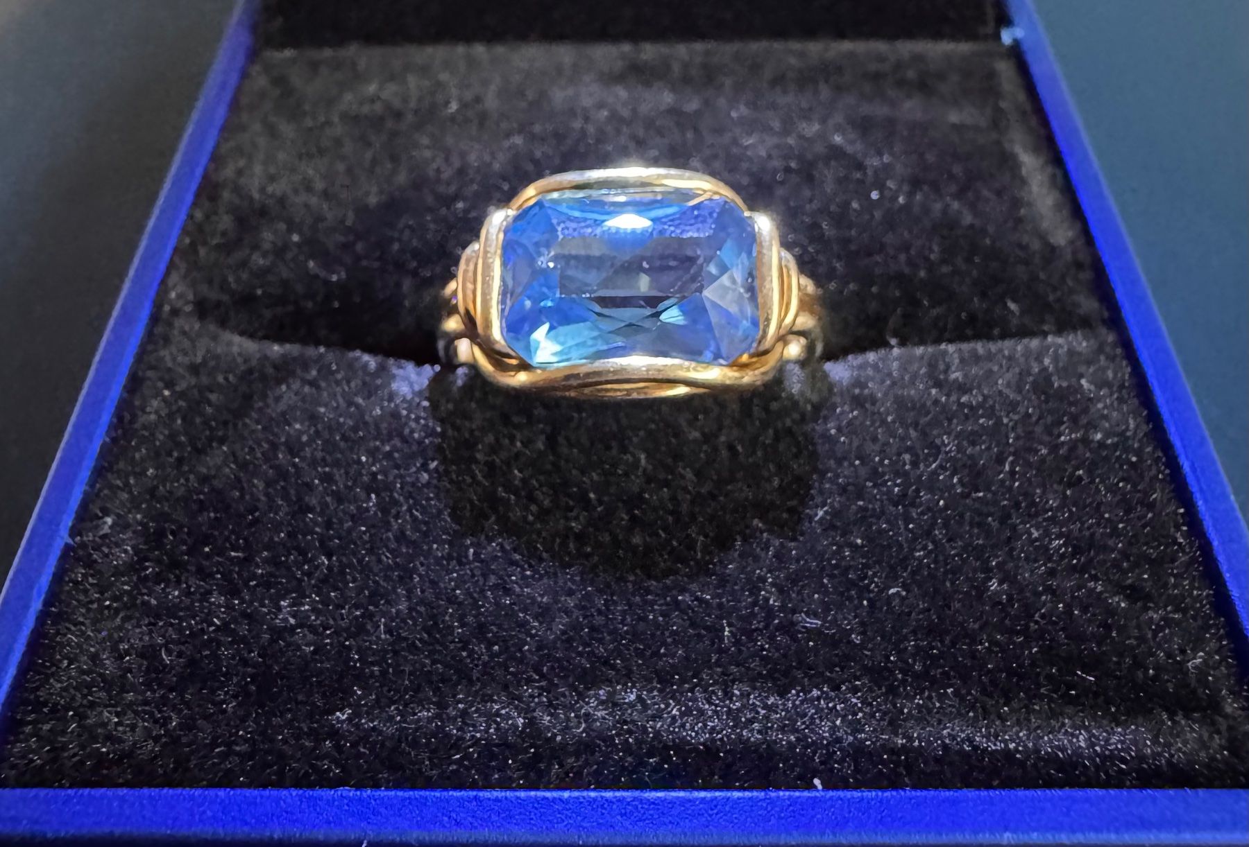 Anelli: 750-er Gold Ring mit blauem Stein – Usato da Ebikon venduto da Dmasterx 7