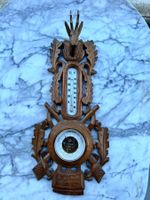 Antikes geschnitztes Barometer mit Thermometer – Zürich