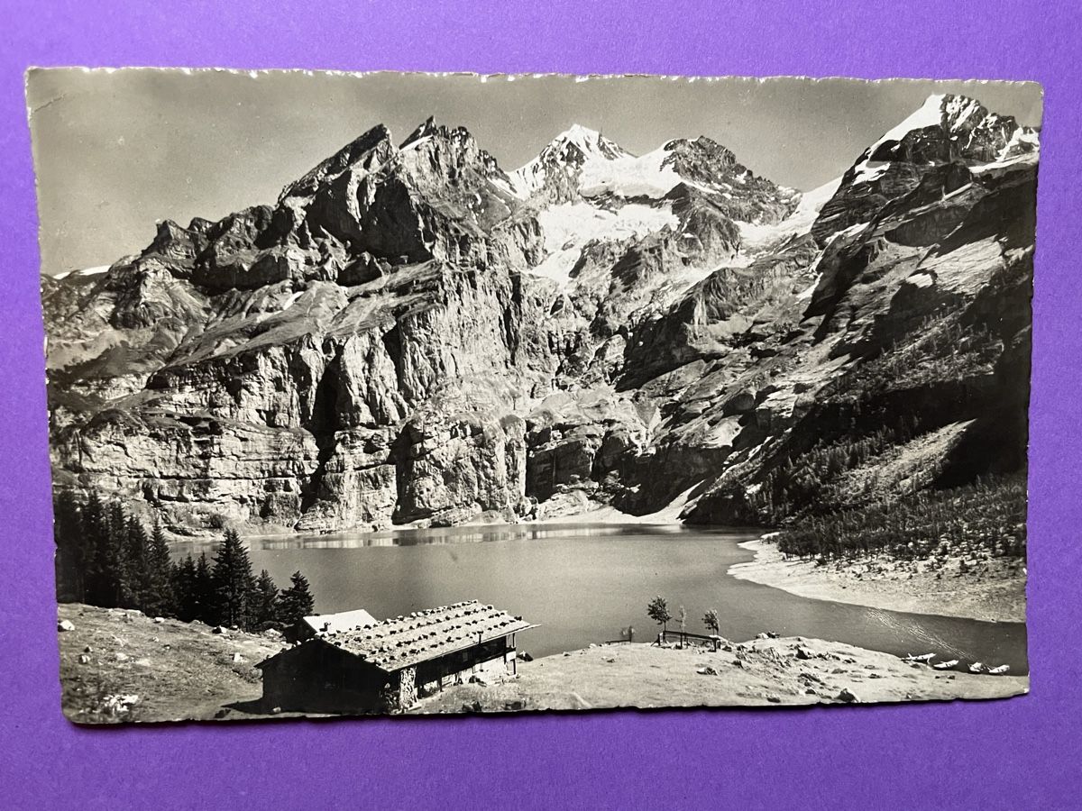 Cartoline postali: AK von Öschingensee mit Blümlisalp – Usato da Rümlang venduto da Kartenpost1
