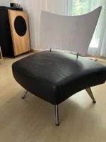 Design Sessel dunkelbraun beige Holz Metall