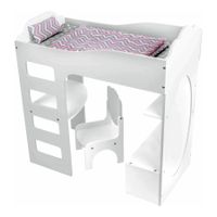 Puppenhochbett mit Schreibtisch