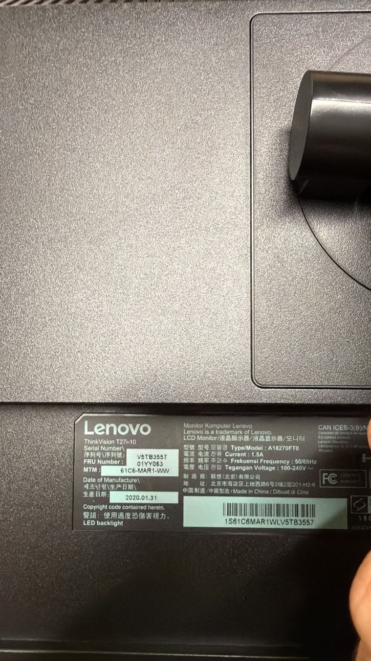 Lenovo Monitore: Bildschirm Lenovo ThinkVision T27i-10 – Neu (gemäss Beschreibung) aus Rebstein von Meri_YA 5