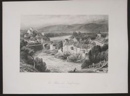 Laufenburg  Stahlstich von Foster