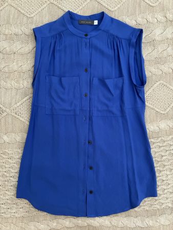 Mint Velvet Sleeveless Shirt Blues Size S