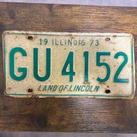 🇺🇸 1973 Vintage U.S. Autoschild - Illinois GU 4152