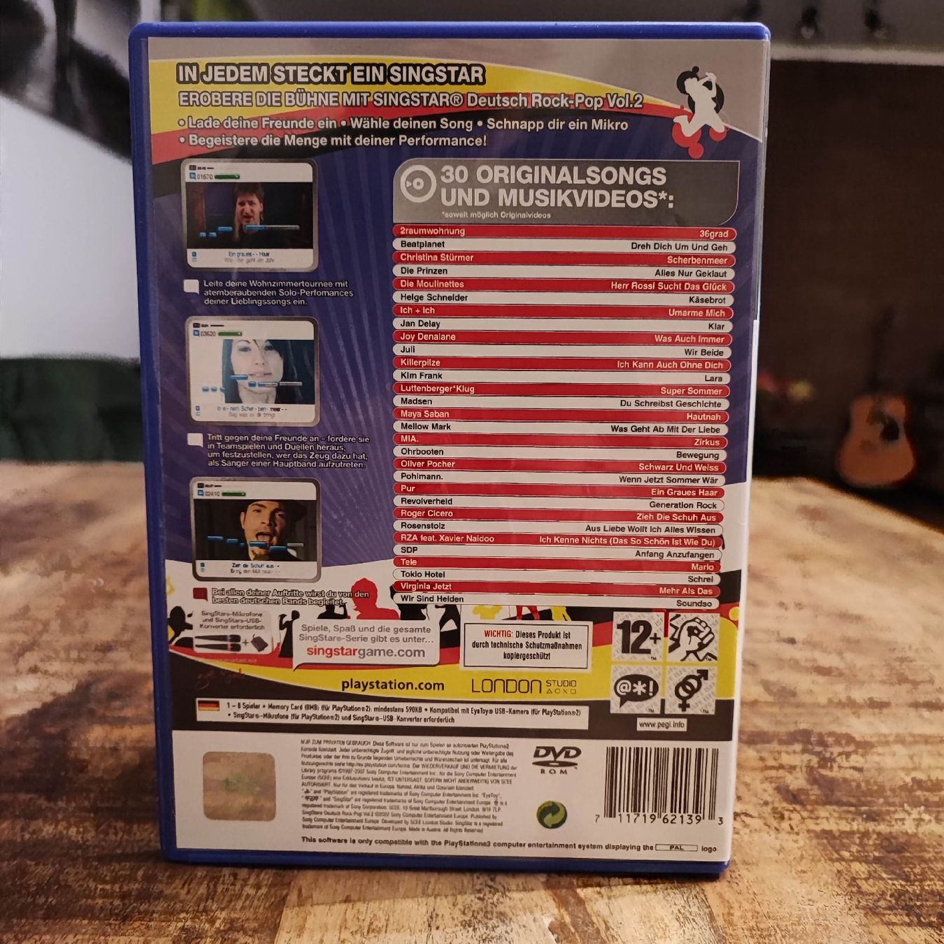 Sony Giochi: SingStar Deutsch Rock-Pop Vol.2 PS2 Spiel Game  – Usato da Dübendorf venduto da kb86_MOVIE 1