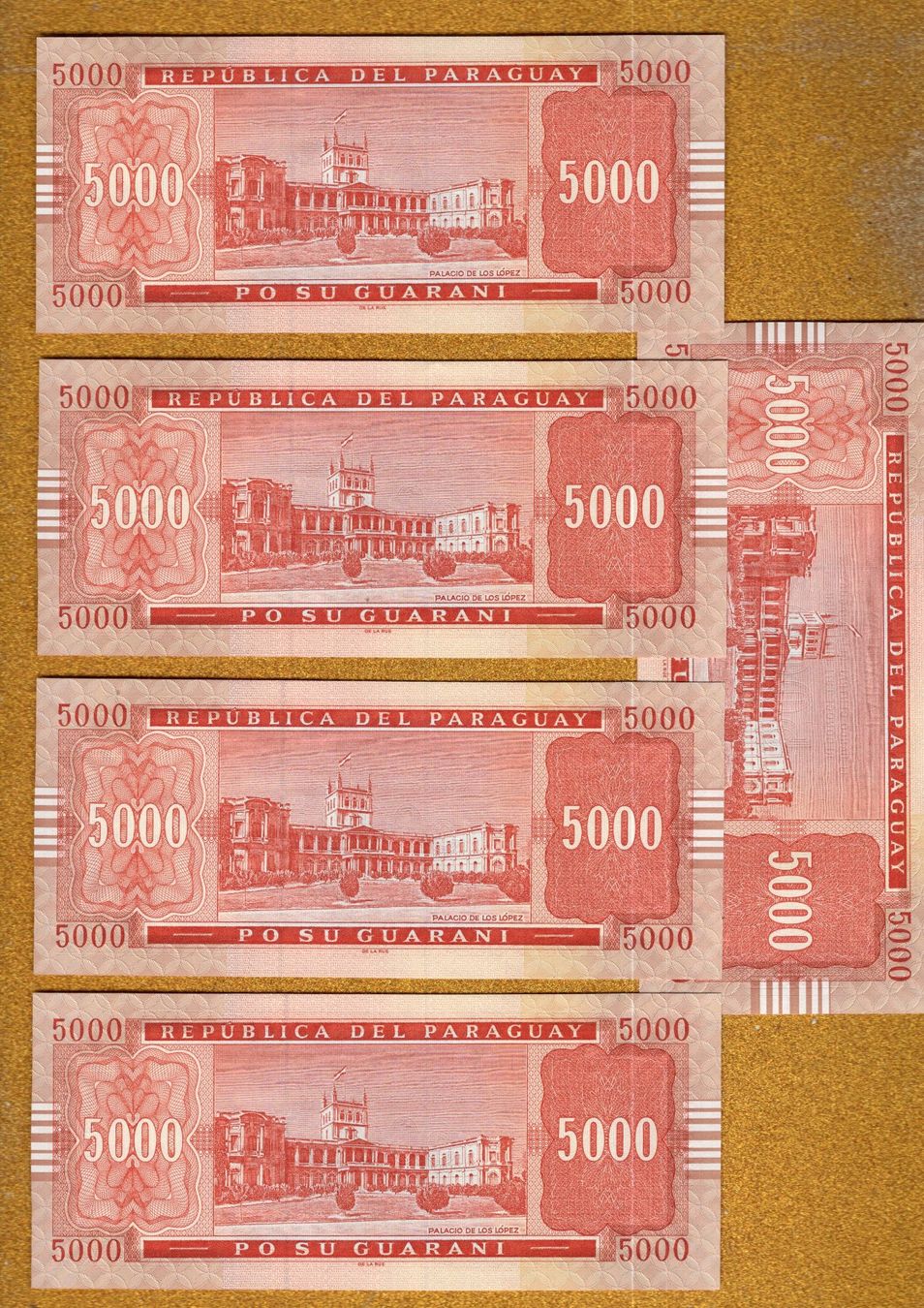 Banconote: Paraguay noten 5 stücck UNC – Nuovo (secondo la descrizione) da Leibstadt venduto da baroc333 1