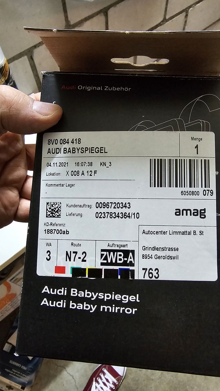 Seggiolini per auto: Audi babyspiegel Original Audi – Usato da Dietikon venduto da teamomaria