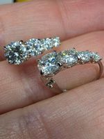 Boucles d'oreille argent diamants moissanite de 1,96 ct GRA