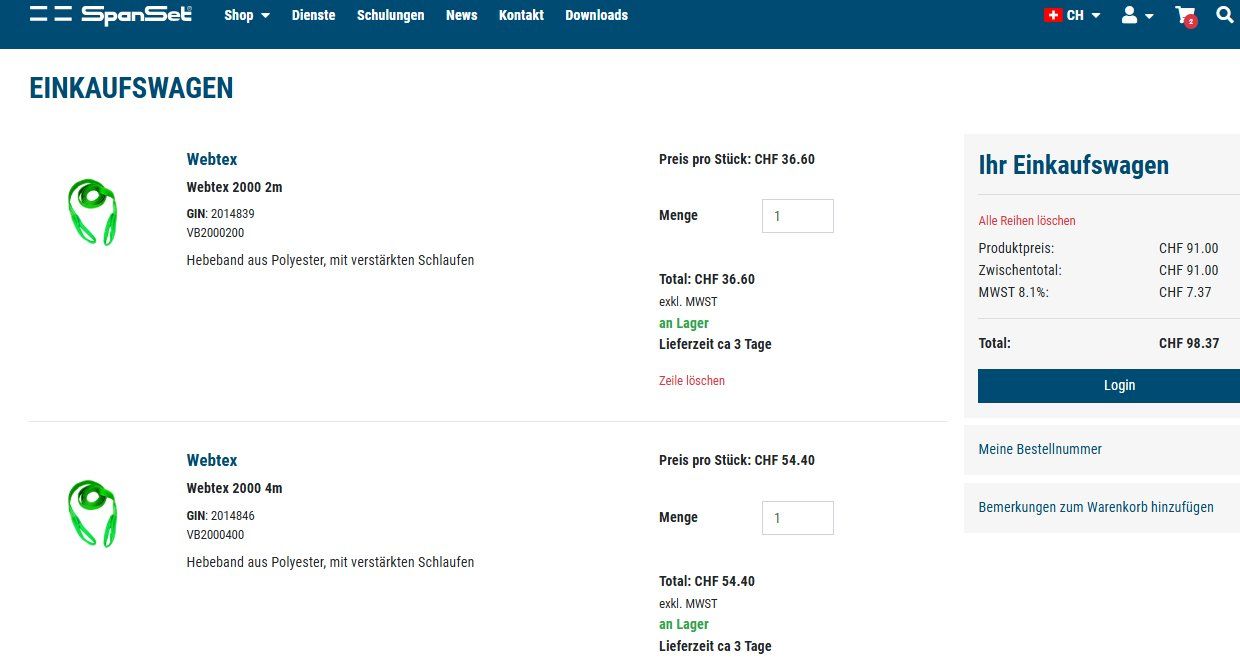 Tutti gli attrezzi: Webtex Hebeband Spanset  Neu 1x 2Meter 1x 4Meter – Nuovo e nell'imballaggio originale da Rapperswil SG venduto da AndiRap 4