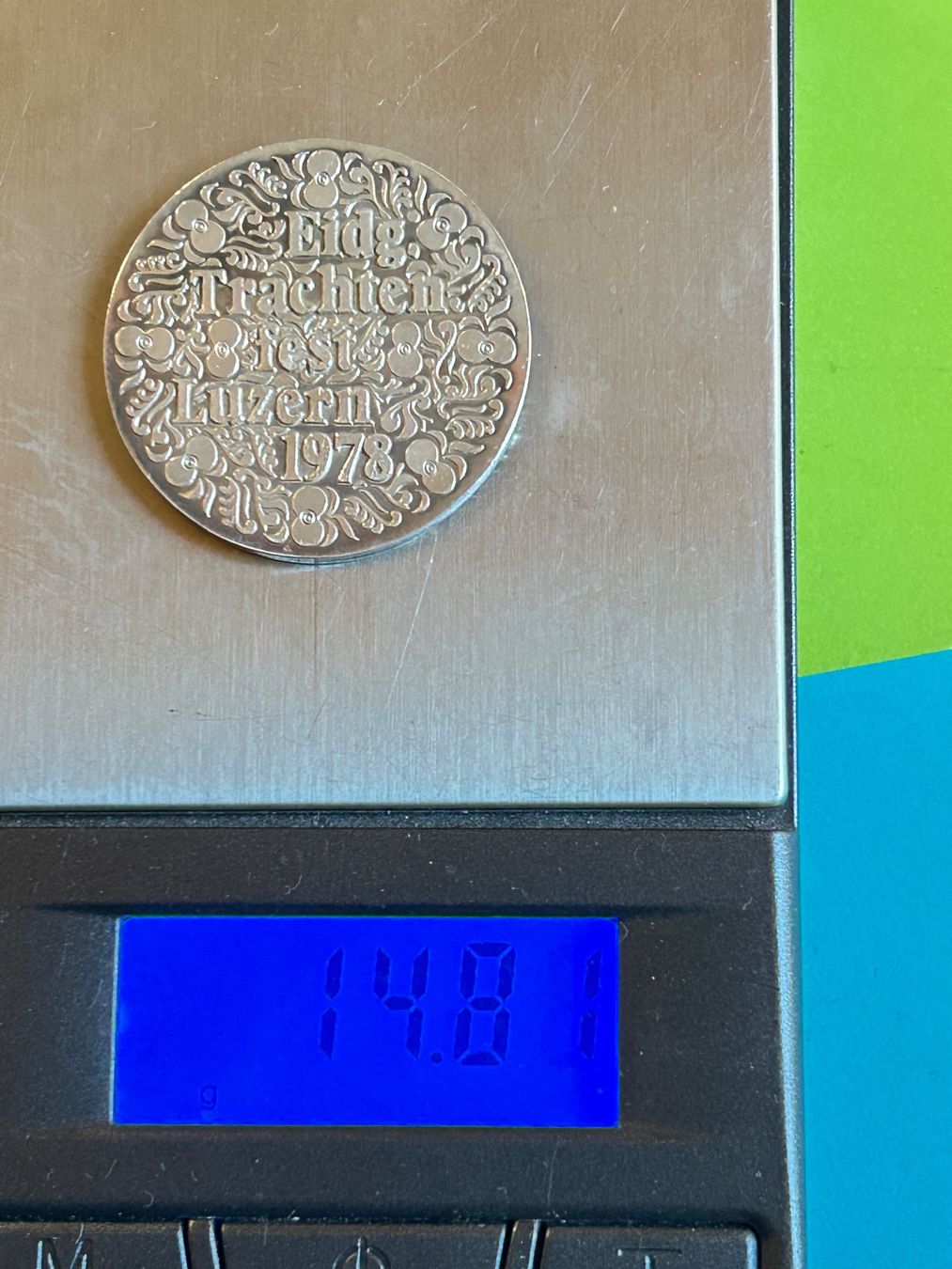 Medaglie: Silbermedaille Trachtenfest Luzern 1978 – Usato da Laufen venduto da belleskulptur 6