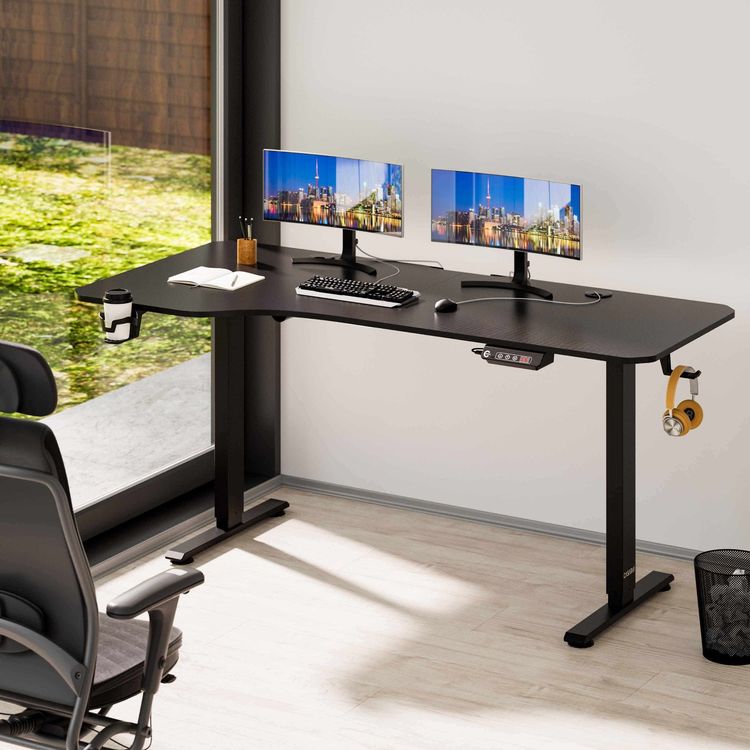Höhenverstellbarer Schreibtisch 160x75x73-118cm 9