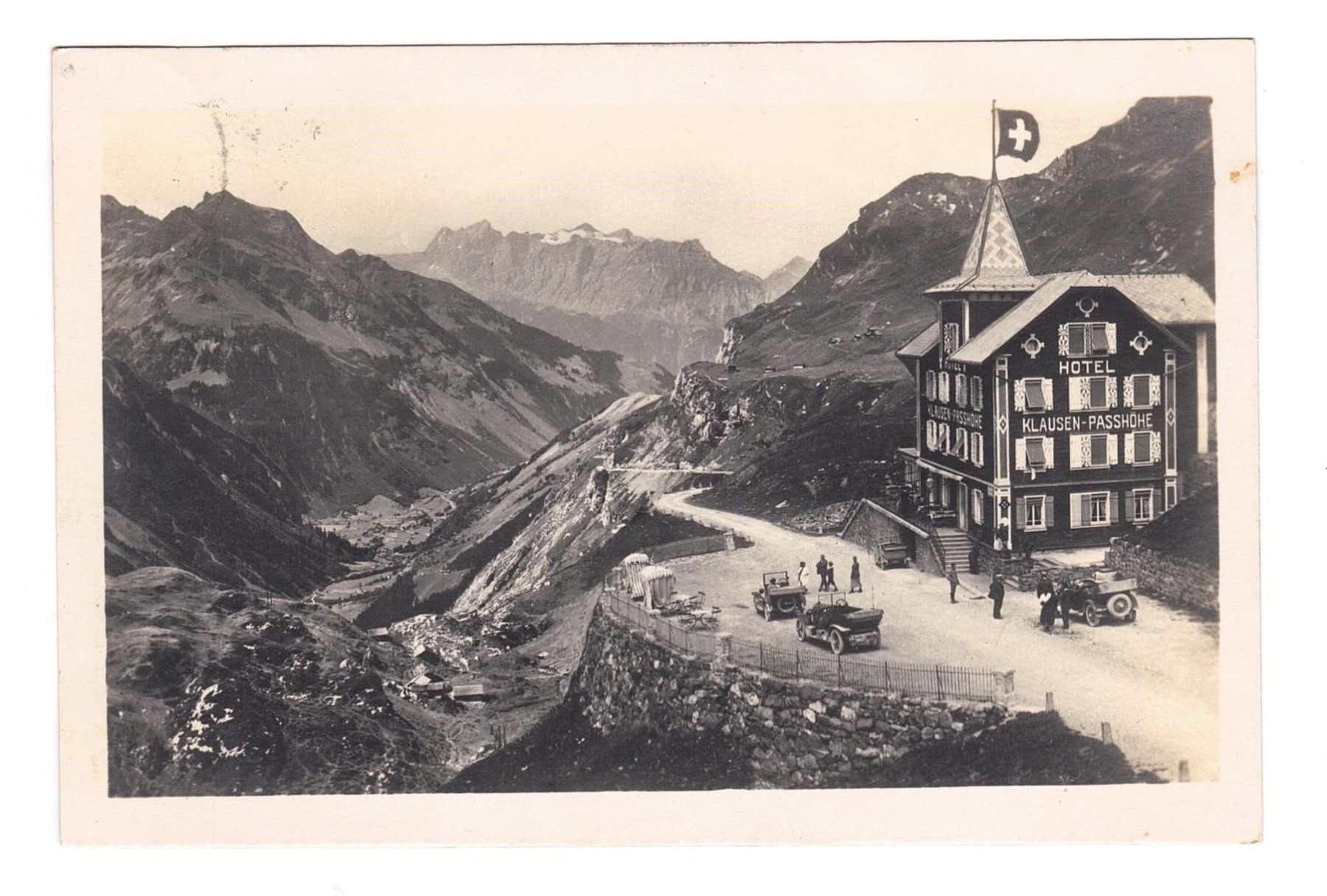 Cartoline postali: Ansichtskarte Hotel Klausenpasshöhe – Usato da Büetigen venduto da philat