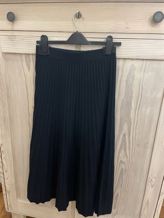 Neu LILYSILK Wollrock Gr. S, elegant dunkelblau