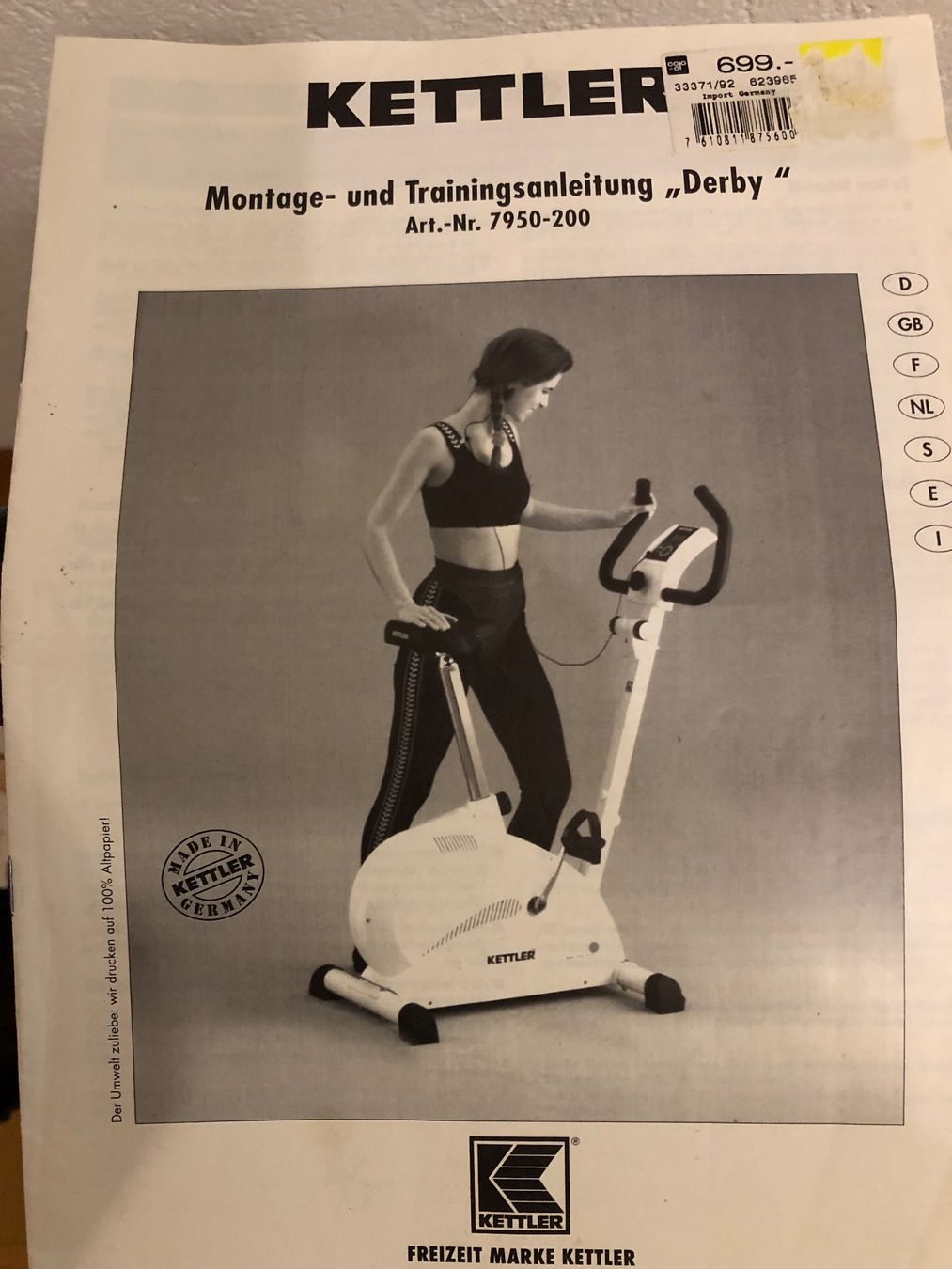 Kettler Hometrainer: Hometrainer Kettler – Usato da Erlen venduto da astra2013 3