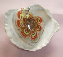 Pendentif cœur en verre  - neuf!
