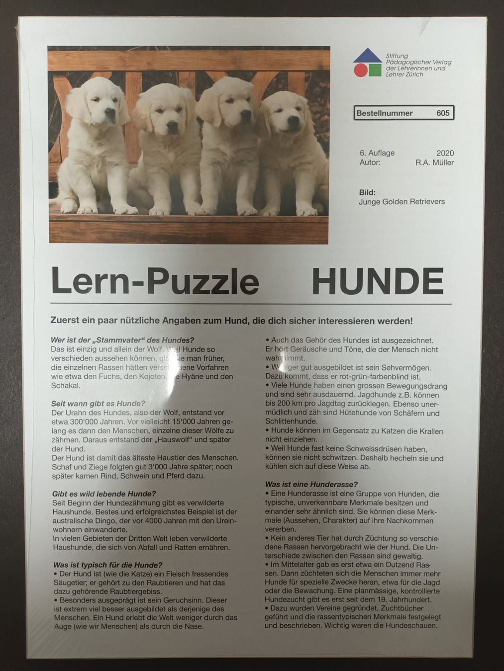 Puzzle: Hunde Lern-Puzzle NEU – Nuovo e nell'imballaggio originale da Ried-Muotathal venduto da lufo 1