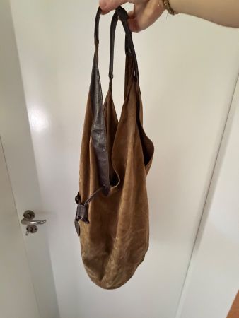 Braune Lederhandtasche