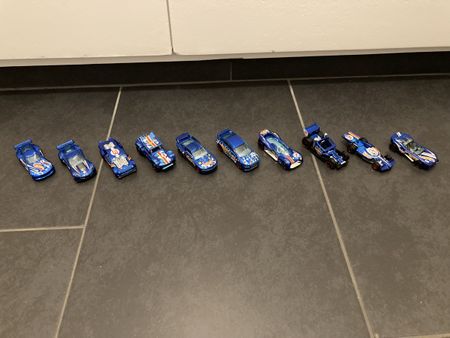 Hot Wheels Serie Candy Blue komplett 10 Stk