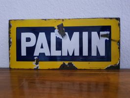 Altes Emailschild Palmin Fett Emaille Schild Vintage 20er