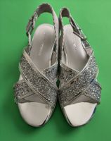 Emporio Armani Sandalen Silber Glitzer Gr. 37 neuwertig